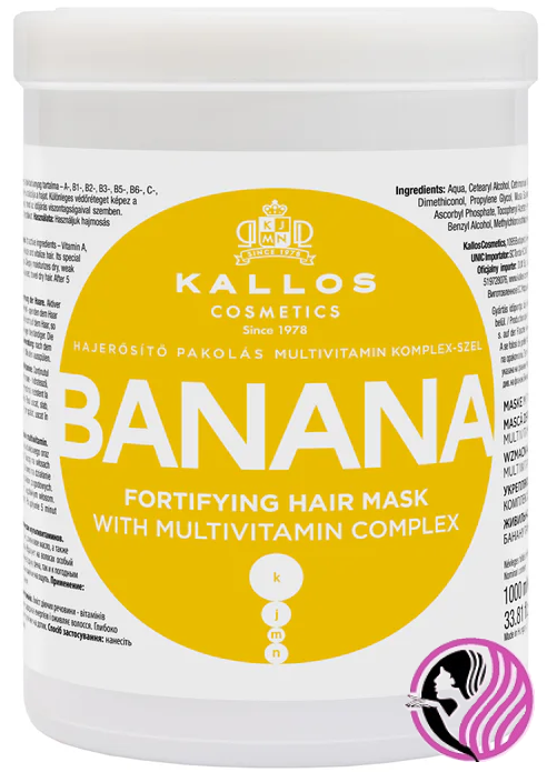 Kallos KJMN BANANA maska na vlasy posilňujúca 1000 ml