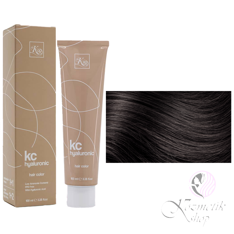 K89 KC Hyaluronic farba na vlasy 100ml - Farba: 3.0 Tmavo hnedá - Natural Dark Brown