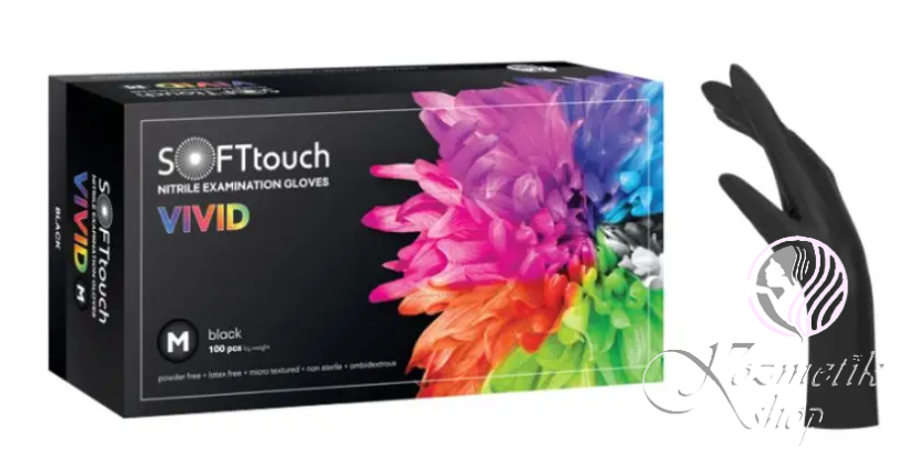 Nitrilové rukavice Soft Care VIVID BLACK 100 ks