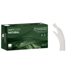 Latexové rukavice SoftCare NATURAL WHITE PÚDROVANÉ 100 ks