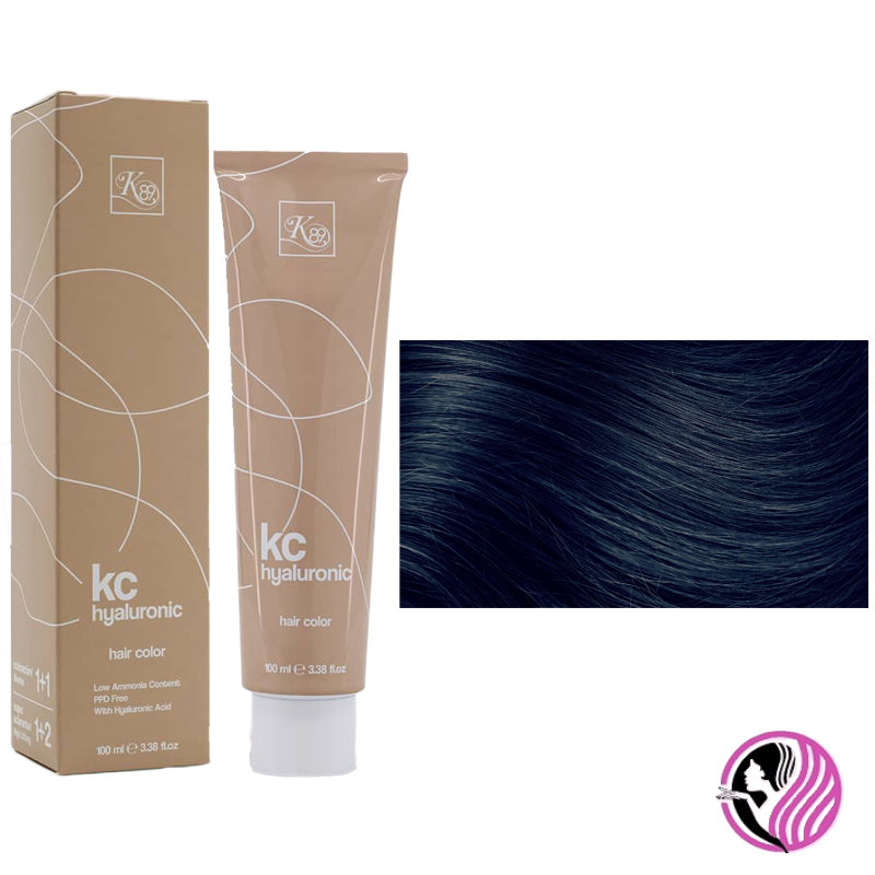 K89 KC Hyaluronic farba na vlasy 100ml - Farba: 1.1 Modro čierna - Blue Black