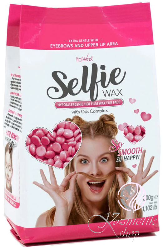 ItalWax Filmový vosk Selfie 500 g – Špeciálny vosk na depiláciu tváre a citlivých zón ItalWax Filmový vosk Selfie 500 g – Špeciálny vosk na depiláciu tváre a citlivých zón