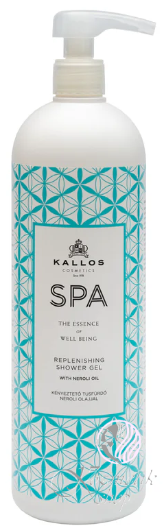 Kallos SPA Replenishing sprchový gél s olejom Neroli 1000 ml
