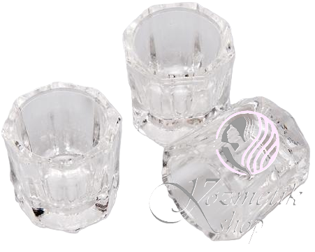 Sklenená miska na miešanie farby na obočie