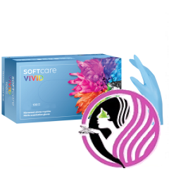 Nitrilové rukavice Soft Care VIVID LIGHT BLUE 100 ks