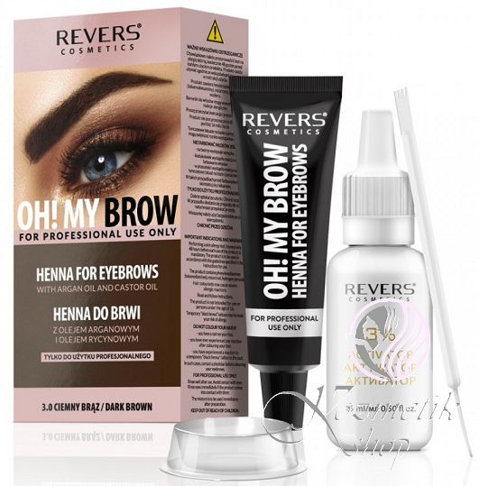 Henna OH!MY BROW Tmavo-hnedá s arganovým olejom a ricínovým olejom