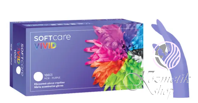 Nitrilové rukavice Soft Care VIVID PURPLE 100 ks - Veľkosť: S