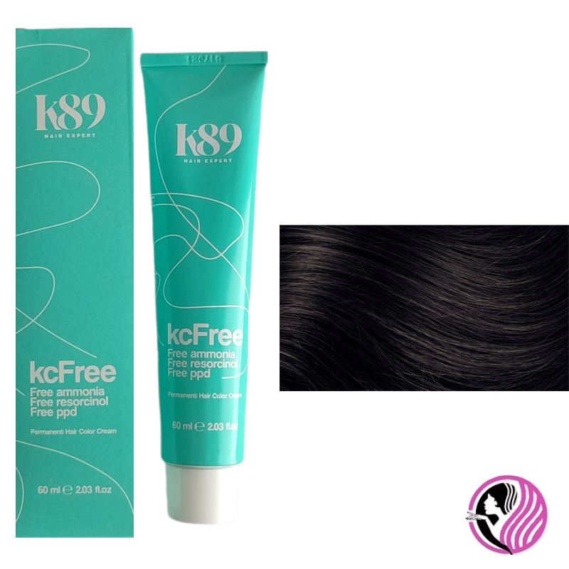 K89 KC Free farba na vlasy - Farba: 4.0 Medium Brown - Stredne hnedá