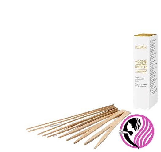 ItalWax Drevená kozmetická špachtľa Eyebrows 50 ks