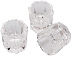 Sklenená miska na miešanie farby na obočie