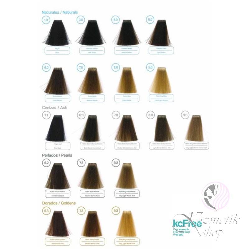 K89 KC Free profesionálna farba na vlasy bez amoniaku 60 ml - Farba: 6.8 Dark Blonde Chocolate - Tmavá blond čokoládová