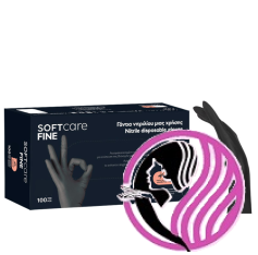 Nitrilové rukavice Soft Care FINE BLACK 100 ks