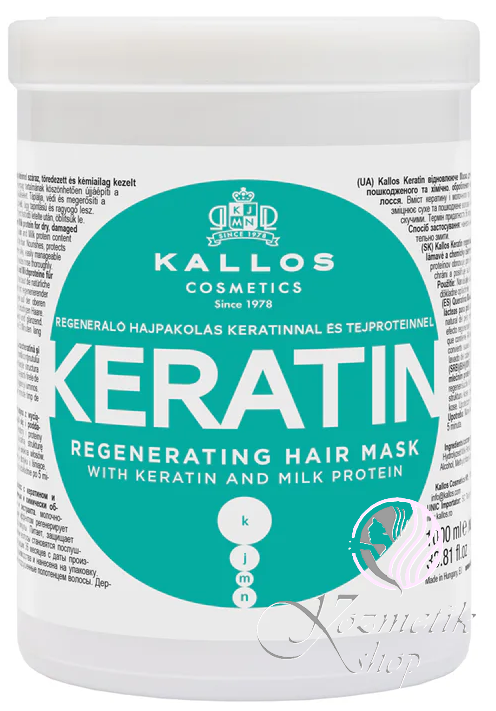 Kallos KJMN KERATIN maska na vlasy regeneračno - hydratačná 1000 ml