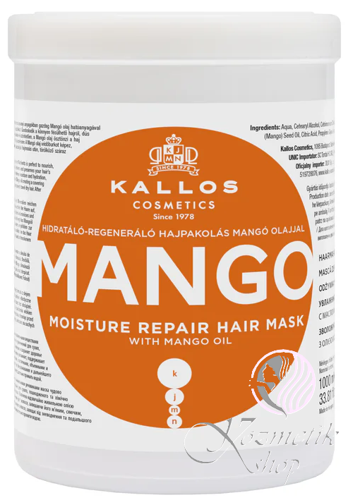 Kallos KJMN MANGO hydratačná a regeneračná maska na vlasy 1000 ml