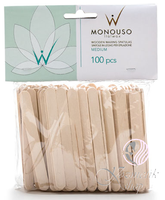 ItalWax drevená kozmetická špachtľa stredná MEDIUM 100 ks