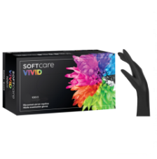 Nitrilové rukavice Soft Care VIVID BLACK 100 ks
