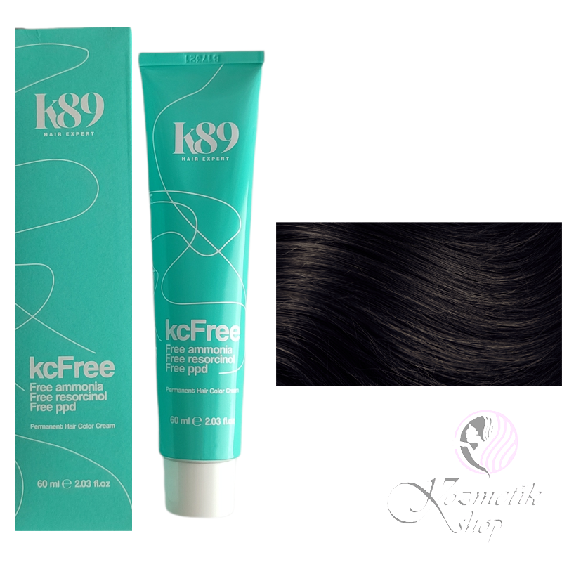 K89 KC Free profesionálna farba na vlasy bez amoniaku 60 ml - Farba: 4.0 Medium Brown - Stredne hnedá
