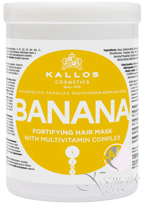 Kallos KJMN BANANA maska na vlasy posilňujúca 1000 ml