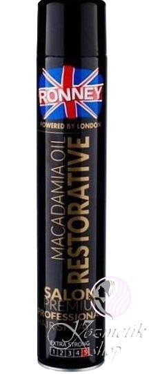 RONNEY lak na vlasy Macadamia olej posilňujúci 750 ml
