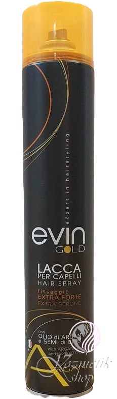 EVIN RHOSE Gold Argan Extra Strong – Extra silný lak na vlasy s arganovým olejom - Objem: 500ml