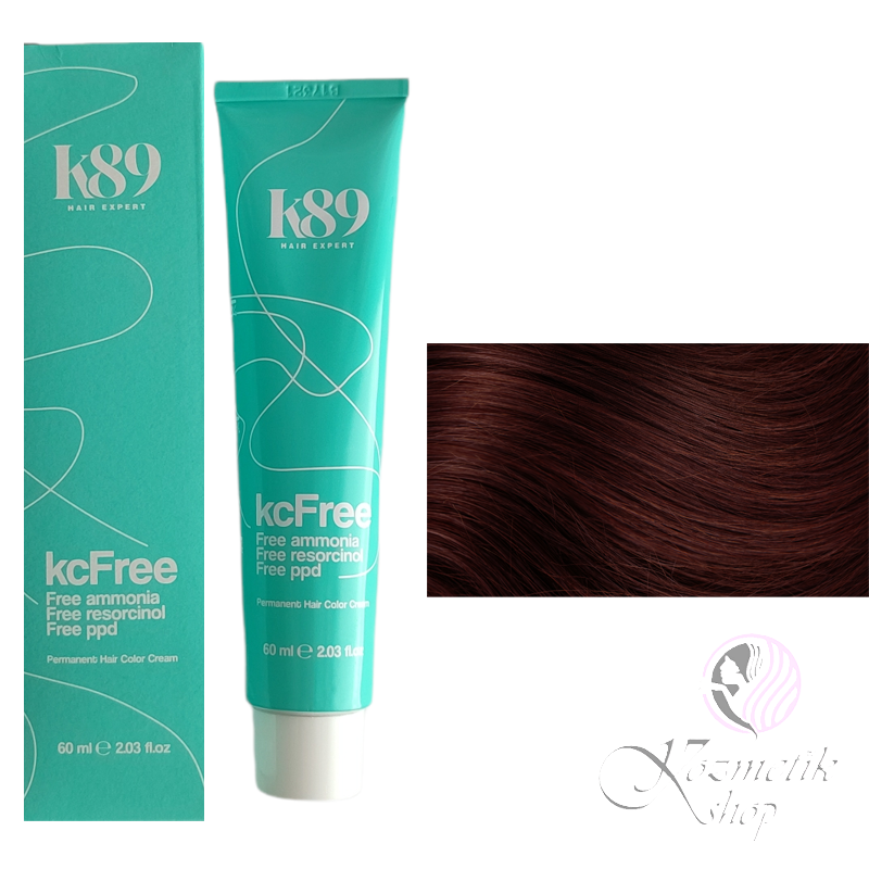 K89 KC Free profesionálna farba na vlasy bez amoniaku 60 ml - Farba: 6.44 Dark Blonde Copper Intense - Tmavá blond intenzívna medená