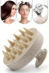 Masážna kefa na pokožku hlavy. Pre hĺbkové umývanie vlasov