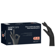 Nitrilové rukavice Soft Care FINE BLACK 100 ks