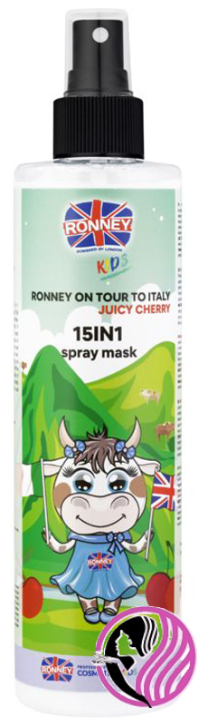 RONNEY KIDS Juicy Cherry 15 in 1 Spray mask maska na vlasy v spreji 285 ml