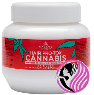 Kallos Hair PRO-TOX CANNABIS maska na vlasy s konopným olejom a keratínom 1000 ml - Objem: 275ml
