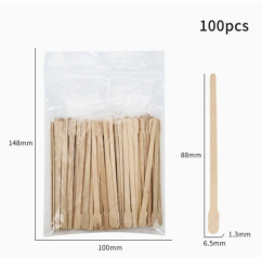 Drevená kozmetická špachtľa – krátka (8,8 cm), 100 ks