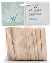 ItalWax drevená kozmetická špachtľa stredná MEDIUM 100 ks