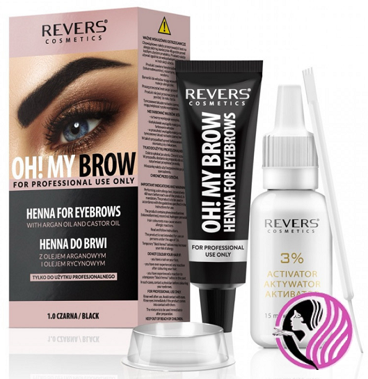 Henna OH!MY BROW Čierna s arganovým olejom a ricínovým olejom