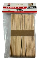 Špachtla - drevená, 15cm 50ks v balení