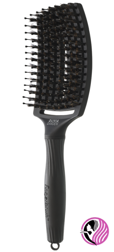 Olivia Garden Fingerbrush L Black