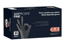 Nitrilové rukavice Soft Care FINE BLACK 100 ks