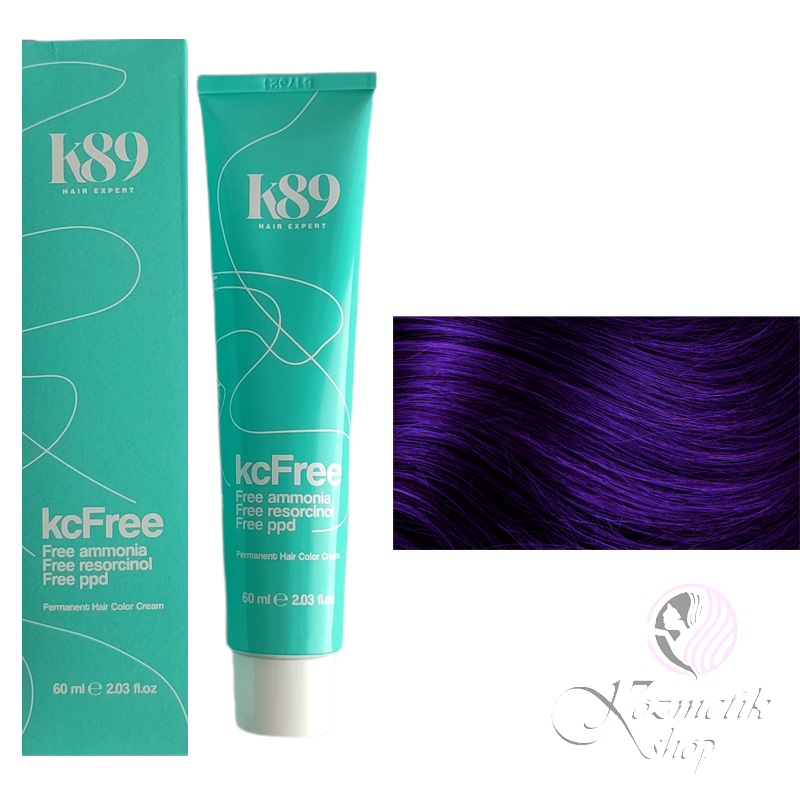 K89 KC Free profesionálna farba na vlasy bez amoniaku 60 ml - Farba: 6.77 Dark Blonde Violet intense - Tmavá blond intenzívna fialová