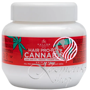 Kallos Hair PRO-TOX CANNABIS maska na vlasy s konopným olejom a keratínom 1000 ml - Objem: 275ml