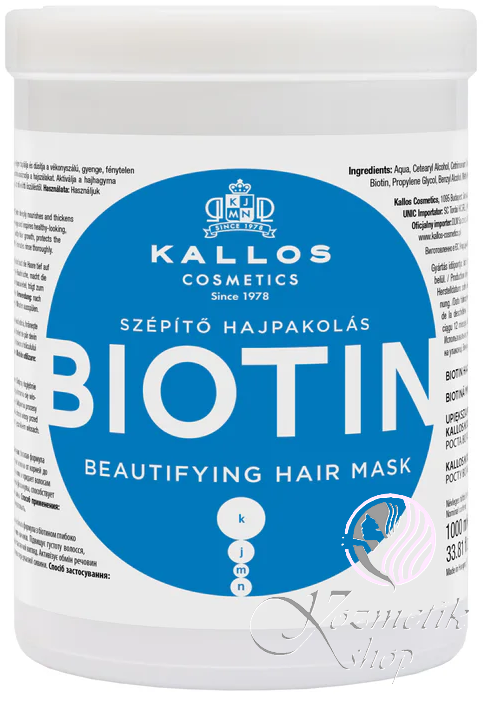 Kallos KJMN BIOTIN maska na vlasy 1000 ml