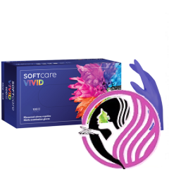 Nitrilové rukavice Soft Care VIVID BLUE 100 ks